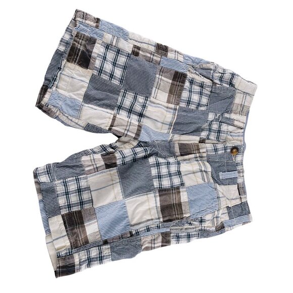 American Eagle Outfitters Mens Patchwork Plaid Cargo Shorts 28 - Picture 1 of 8